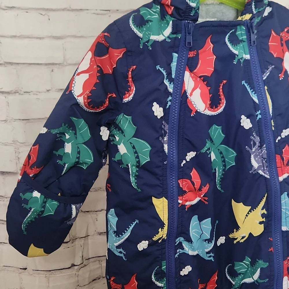 Baby Boden Dinosaur Print Footie With Booties, Baby Bunting, Size 3-6 Months